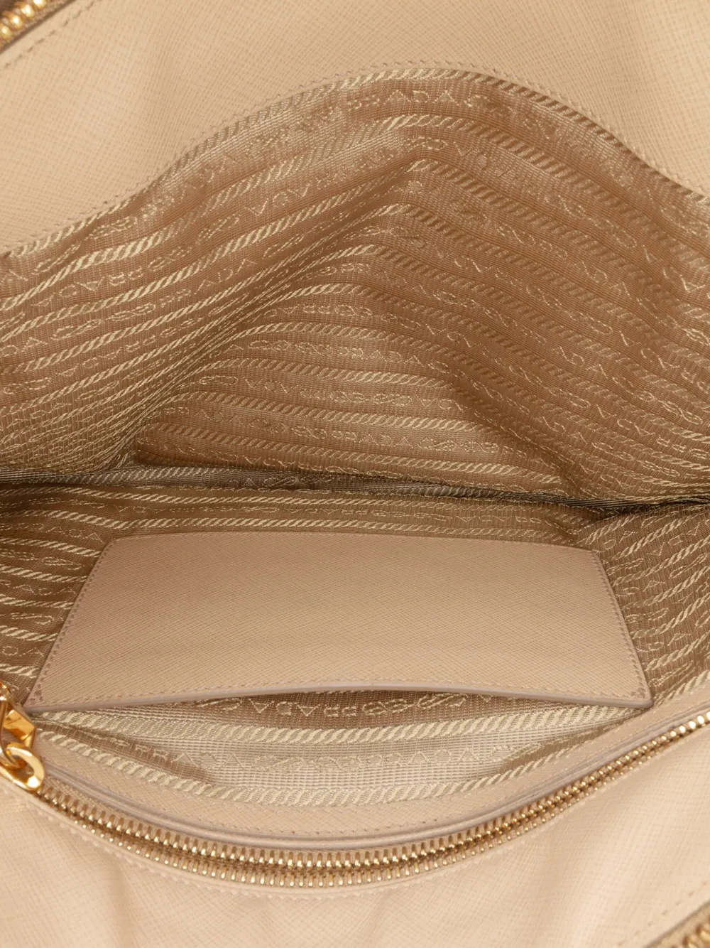 Pre-owned Prada 2000-2013 Saffiano Lux Parabole Tote Bag In Brown