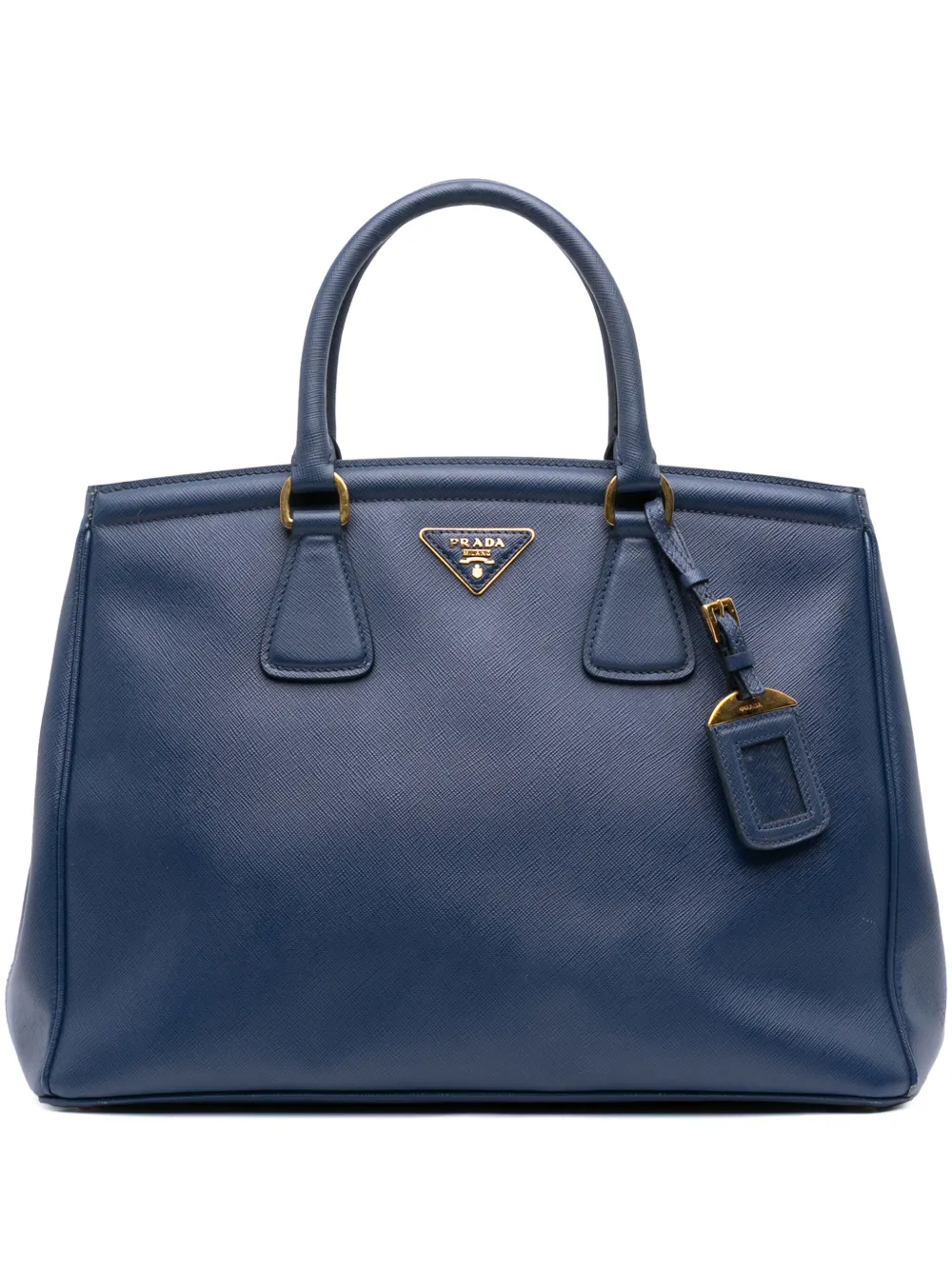 Prada Pre-Owned 2000-2025 サフィアーノルクス パラボレ ハンドバッグ - ブルー Prada Pre-Owned 2000-2025 サフィアーノルクス パラボレ ハンドバッグ - ブルー