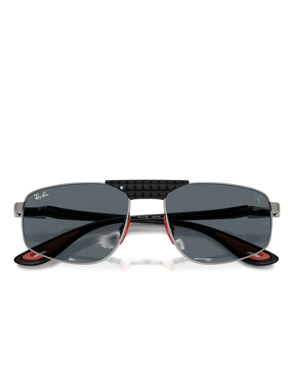 Ray Ban Geometric-frame Textured Sunglasses In Silver