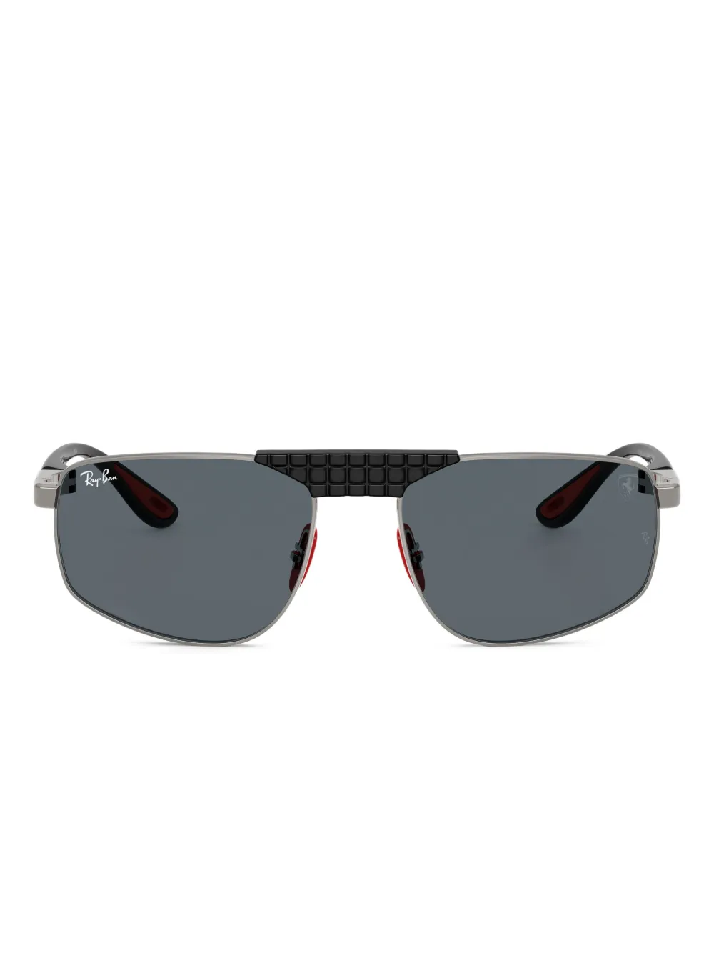 Ray-Ban geometric-frame textured sunglasses | Silver | Image 1