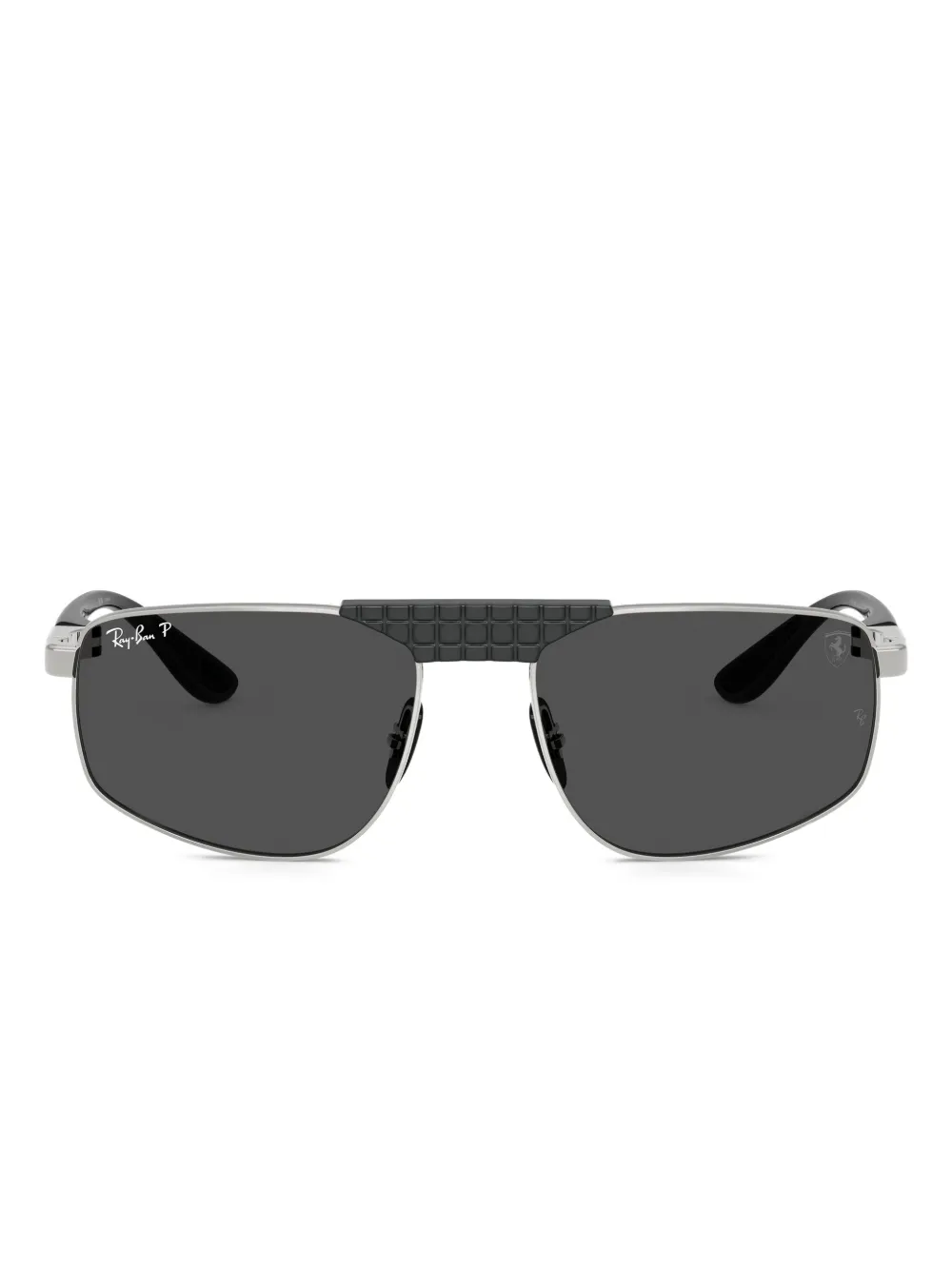 Ray Ban Textured Geometric Sunglasses In Gray