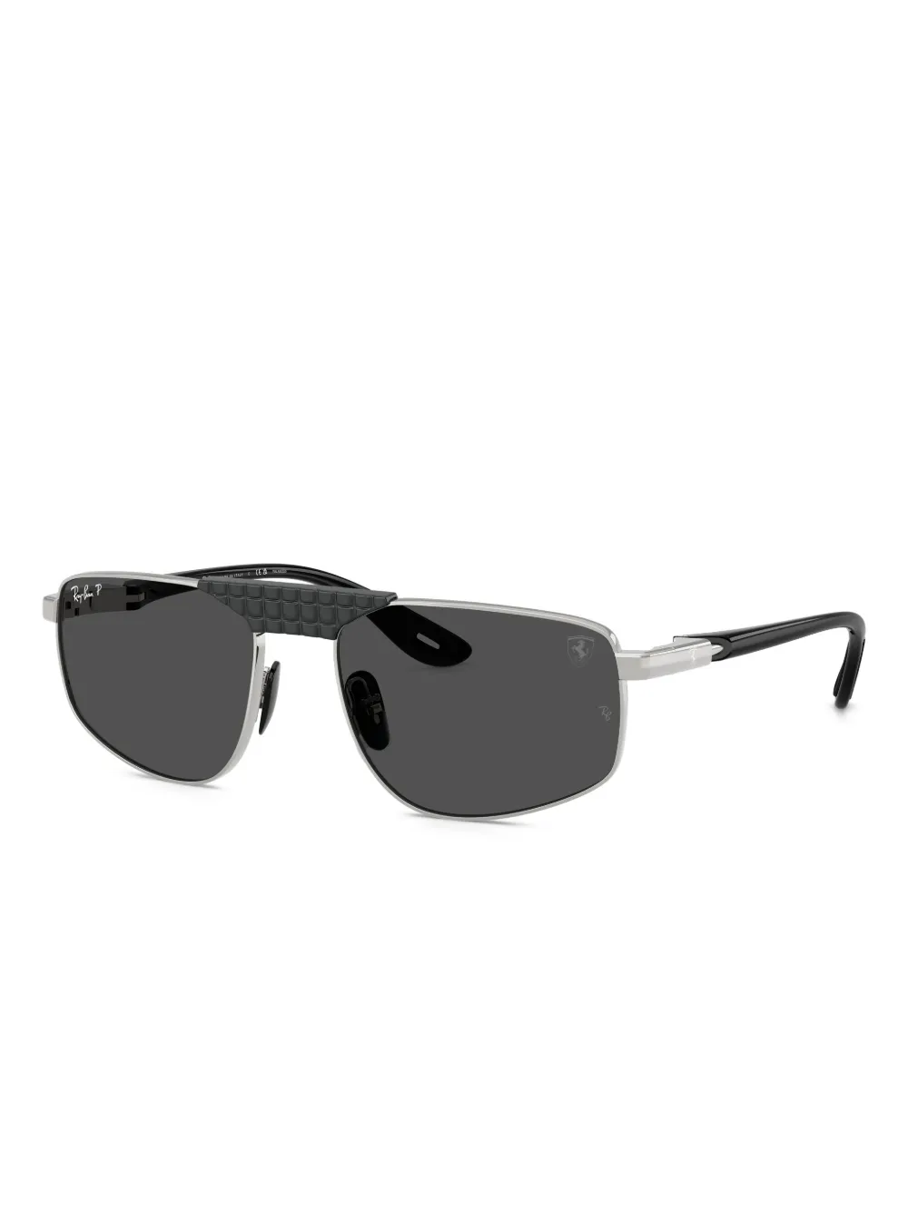 Ray Ban Textured Geometric Sunglasses In Gray
