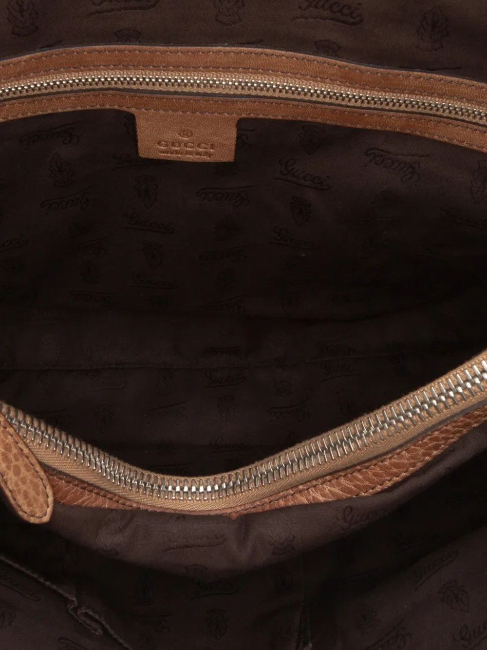 Pre-owned Gucci 2016-2025 Ssima Trimmed Leather Bamboo Libeccio Tote Bag In Brown