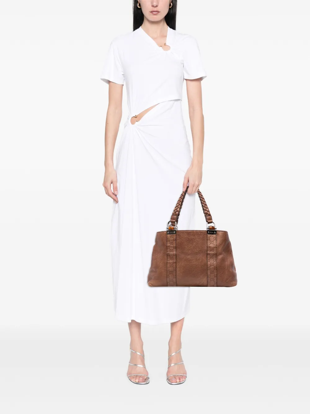 Gucci Pre-Owned 2016-2025 Guccissima Trimmed Leather Bamboo Libeccio tote bag | Pre-Owned | Image 2