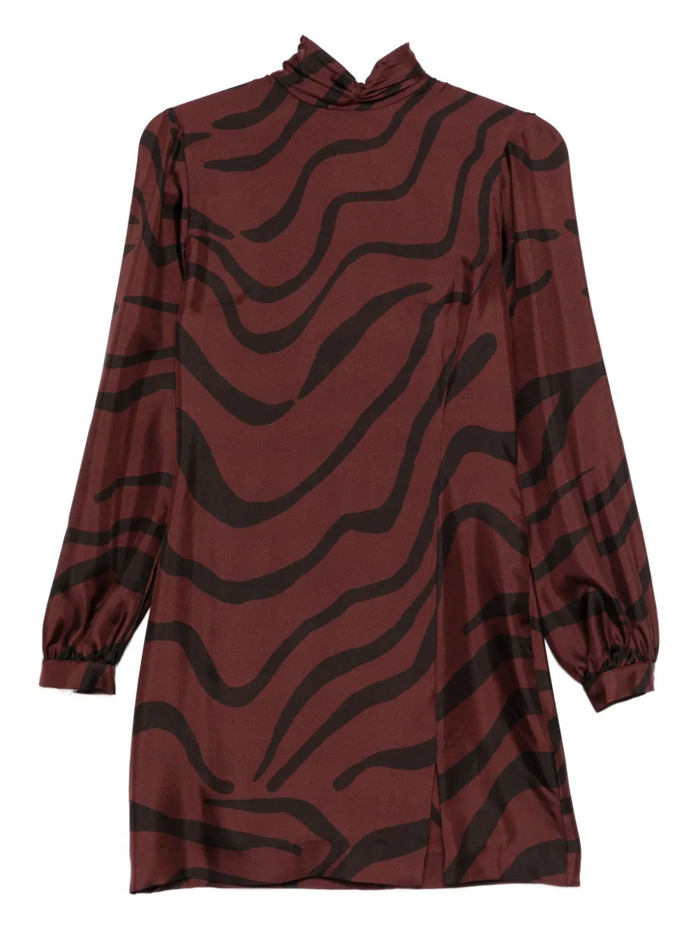 Raquel Diniz high-neck wave-print mini dress | Red | Image 1