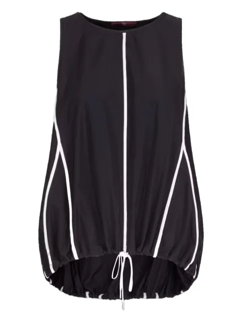 High drawstring panelled top