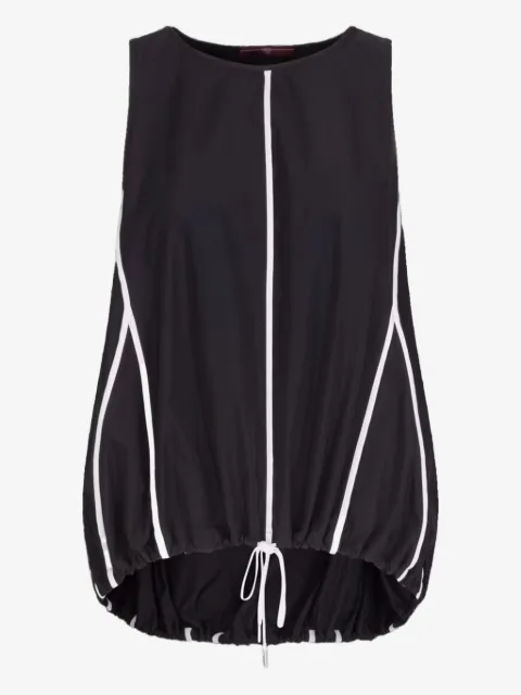 High drawstring panelled top