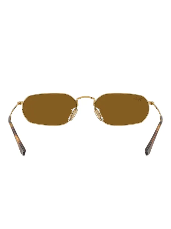 Ray-Ban Gold and Brown Sunglasses Accessories NEW Ray-Ban RB3479 001/33 Folding Aviator Gold B-15 Brown  main image 4
