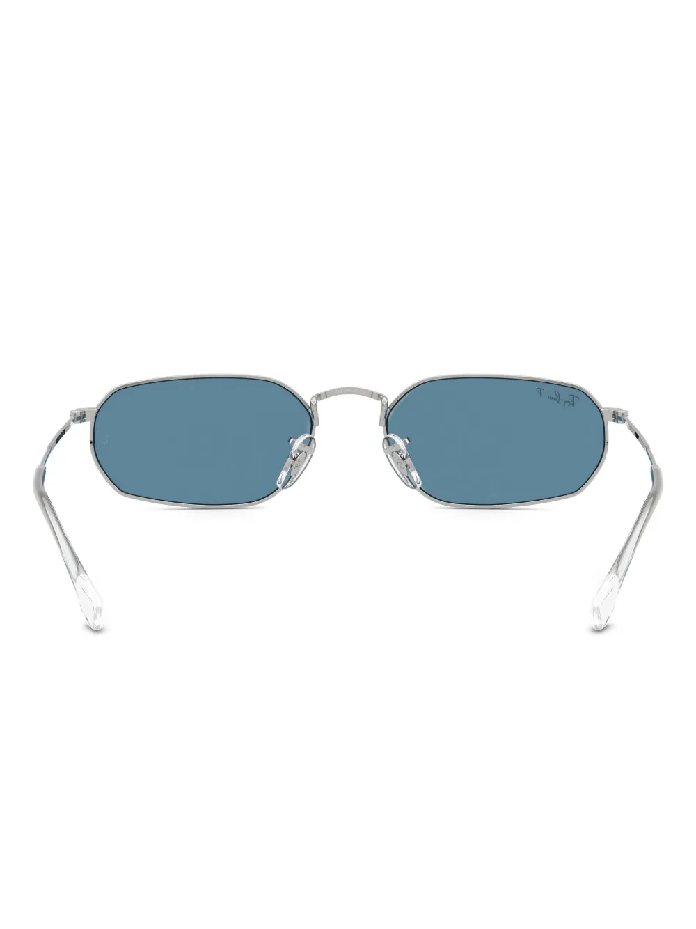 Ray Ban Branded Geometric Sunglasses In Blue
