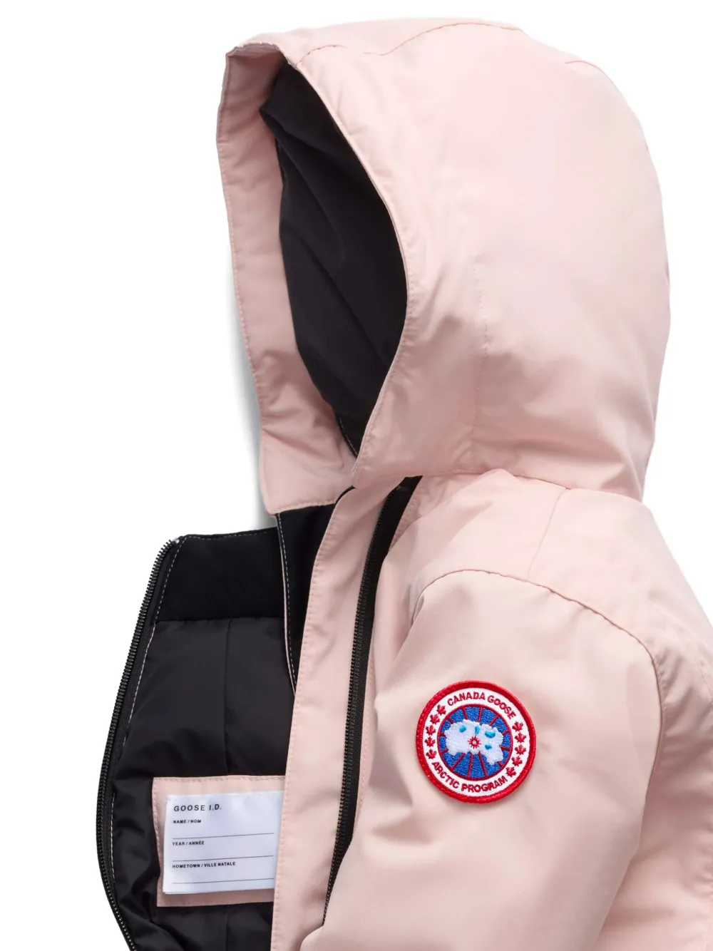 Canada Goose Kids zip hooded snowsuit Roze