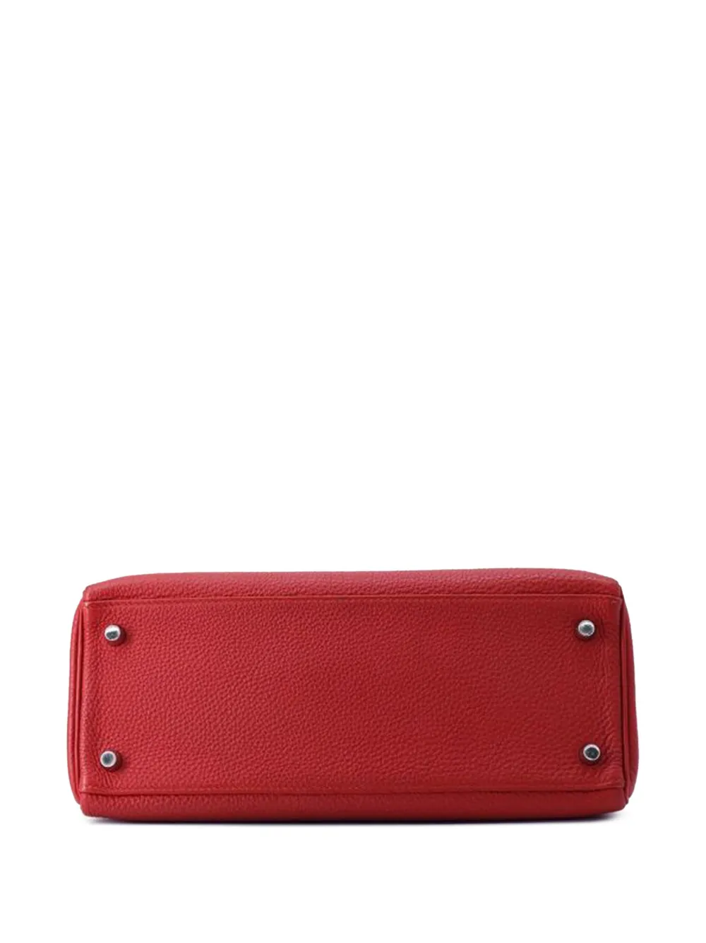 Pre-owned Hermes 2014 Togo Kelly Ii Retourne 28 Satchel In Red