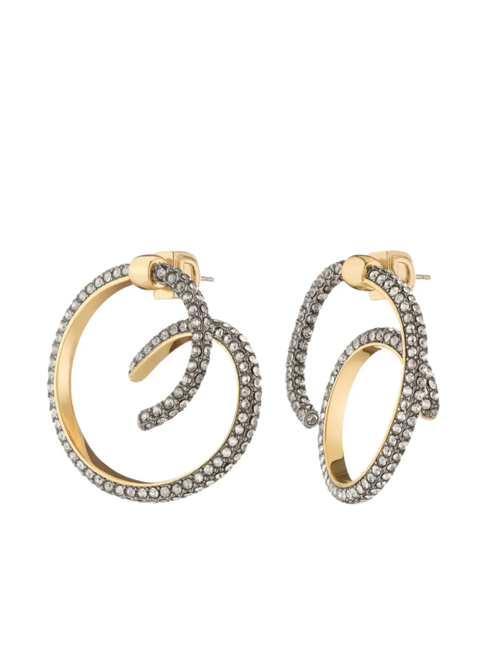 DEMARSON New York Maia crystal-embellished earrings - Oro