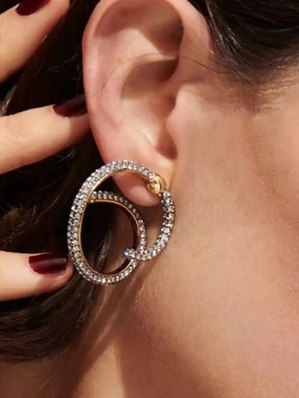 DEMARSON New York Maia crystal-embellished earrings - Goud
