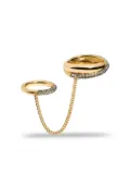 DEMARSON New York Maxwell crystal-embellished double-ring - Gold