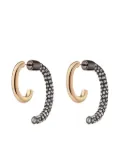 DEMARSON New York Luna pave hoop earrings - Gold