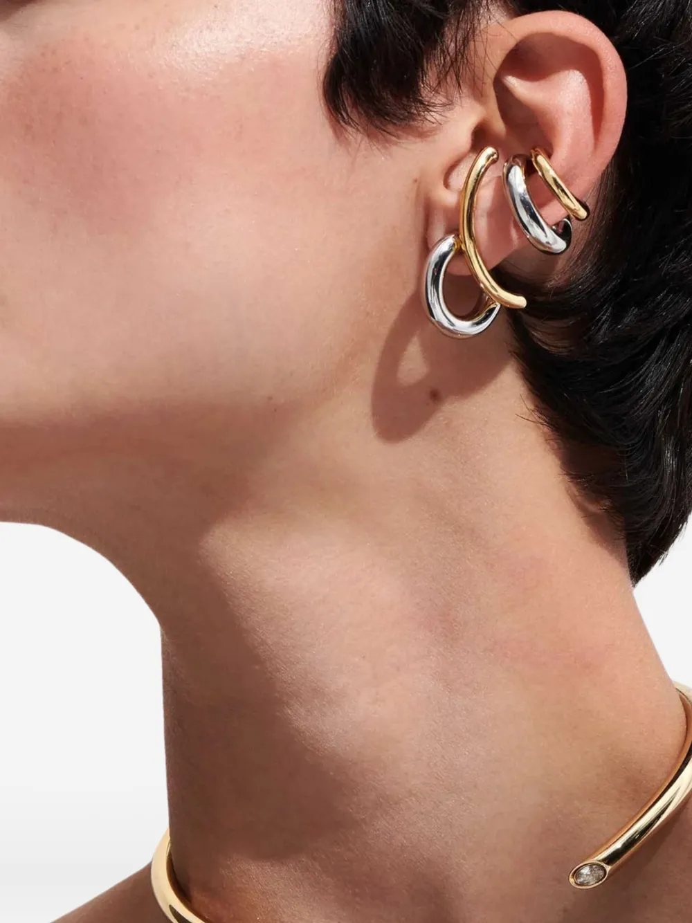 DEMARSON New York Marisa curved-design earrings - Goud