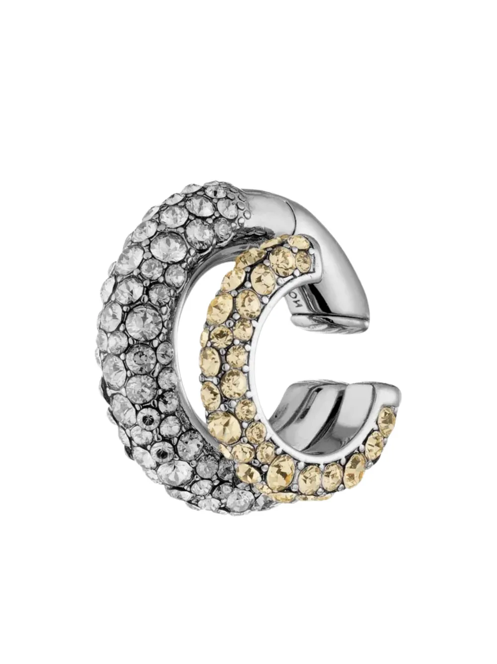 Demarson New York Vida Pave Crystal Cuff Earrings In Silver