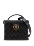 CHANEL Pre-Owned 1994-1996 CC Stitched Calfskin Turnlock Case vanity bag - Black