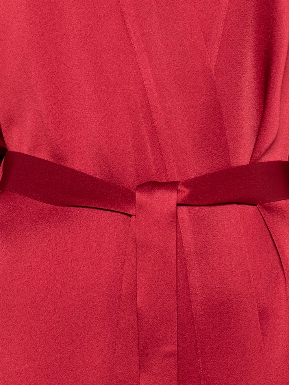 Antonelli Satin-panelled Wrap Jacket In Red