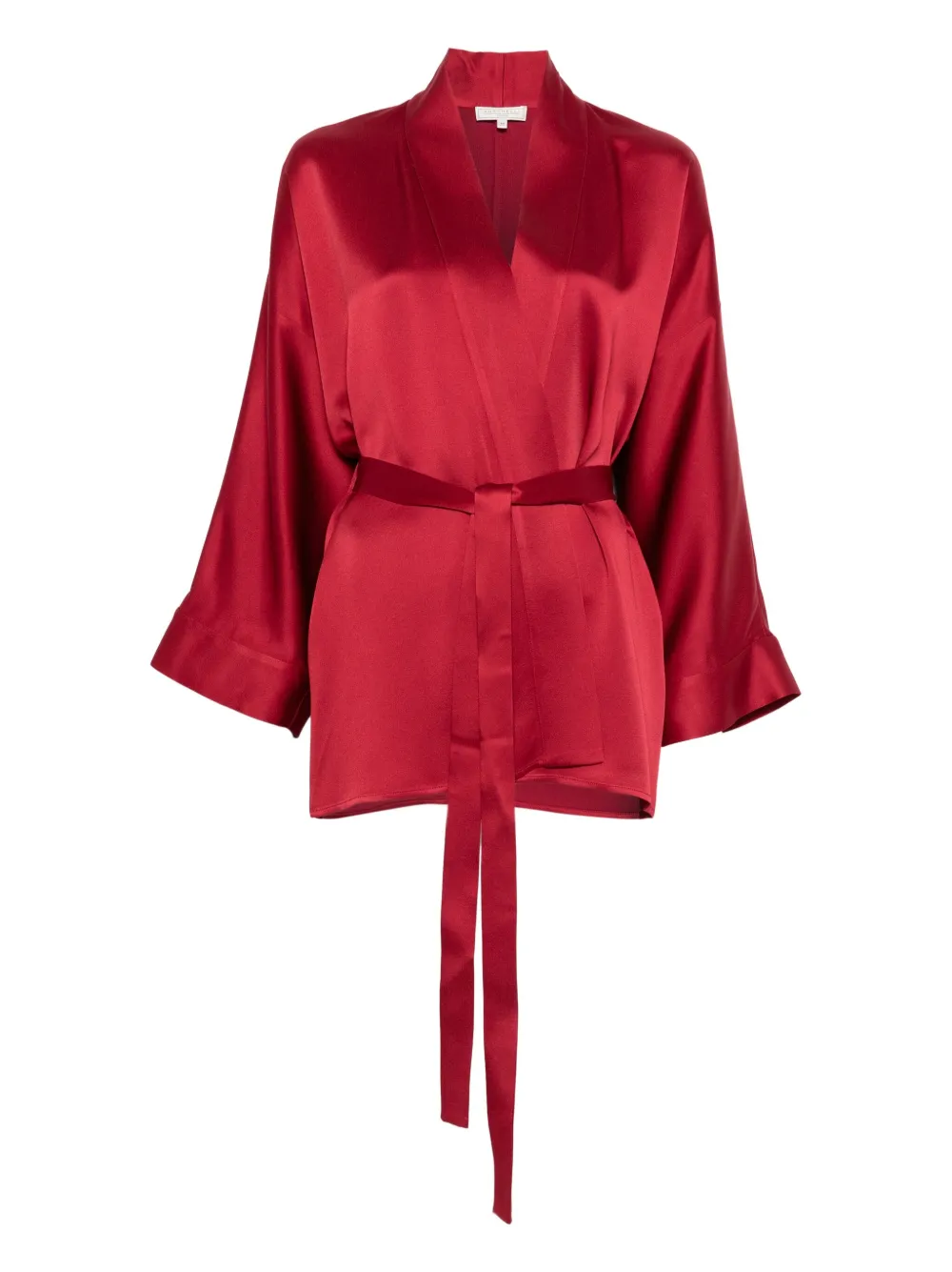 Antonelli satin-panelled wrap jacket | Red | Image 1