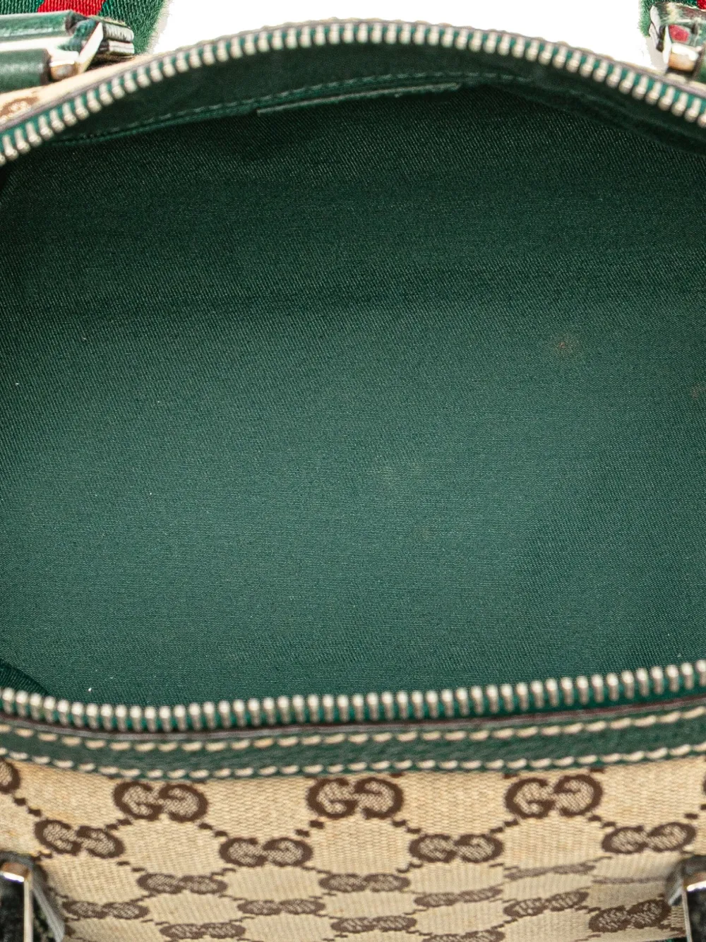 Pre-owned Gucci 2000-2015 Gg Canvas Web Pop Handbag In Brown