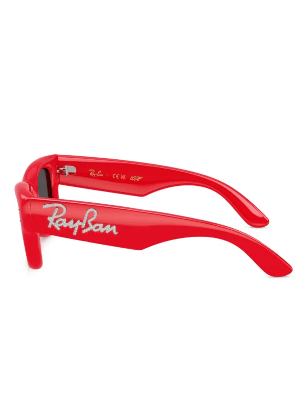 Ray-Ban スクエアフレーム サングラス | レッド | FARFETCH JP