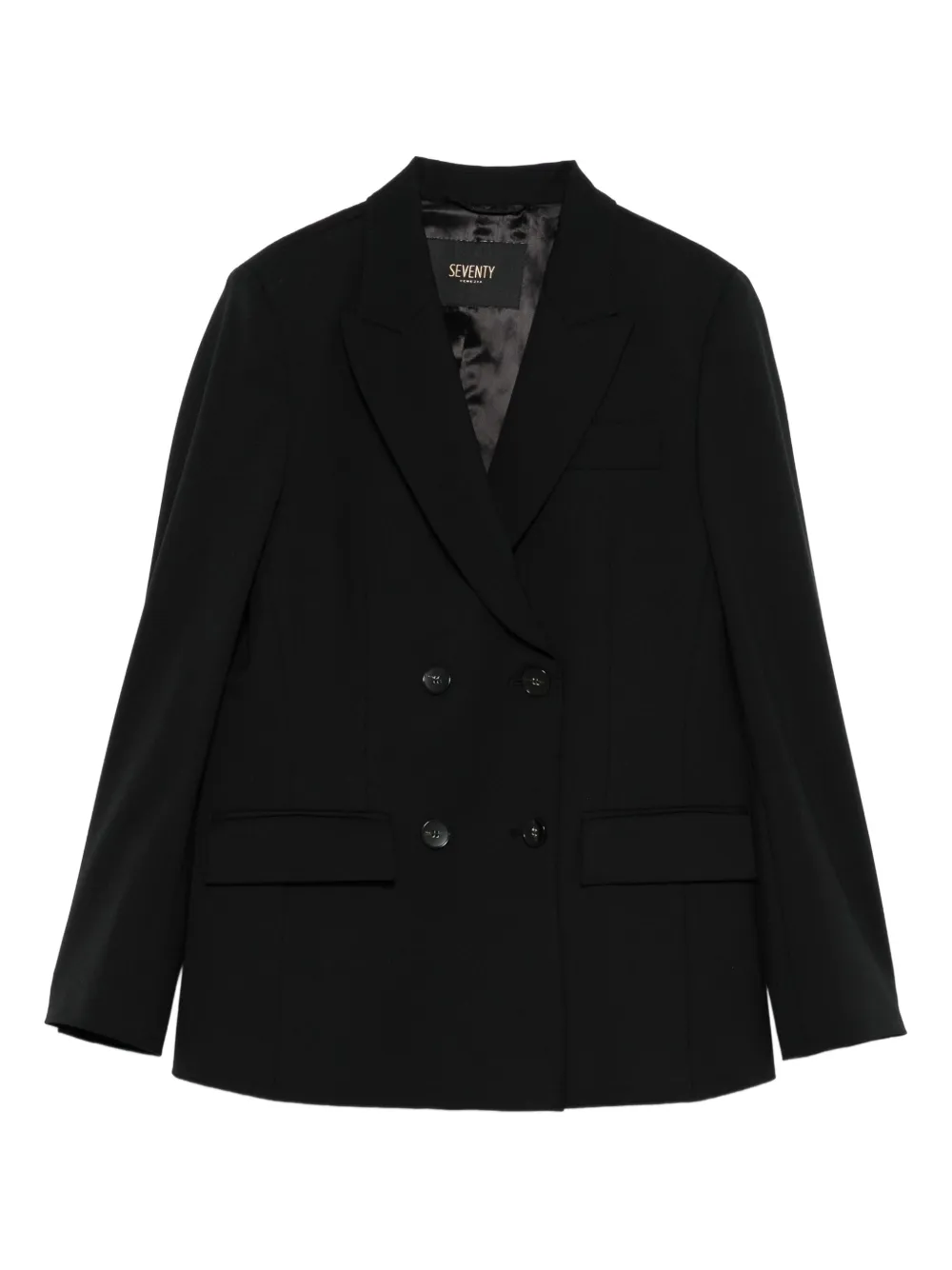 Seventy double-breasted button blazer | Black | Image 1