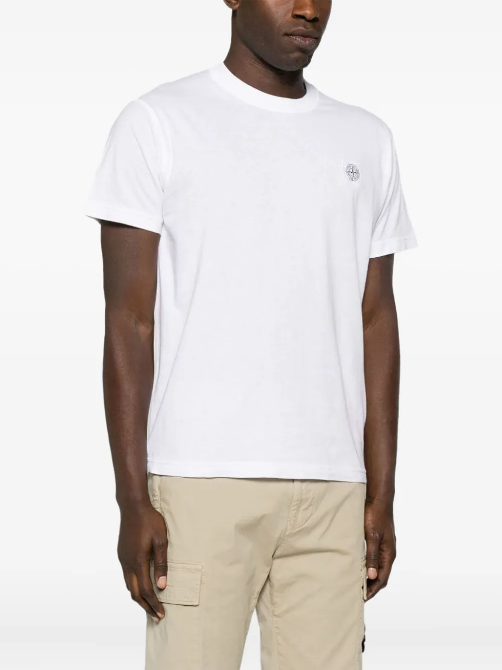 Stone Island compass-logo patch T-shirt Wit