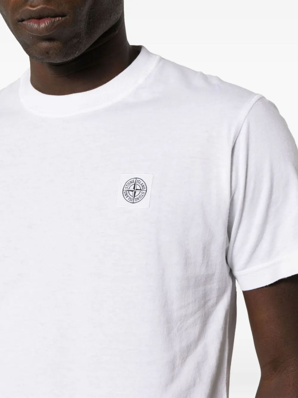 Stone Island compass-logo patch T-shirt Wit