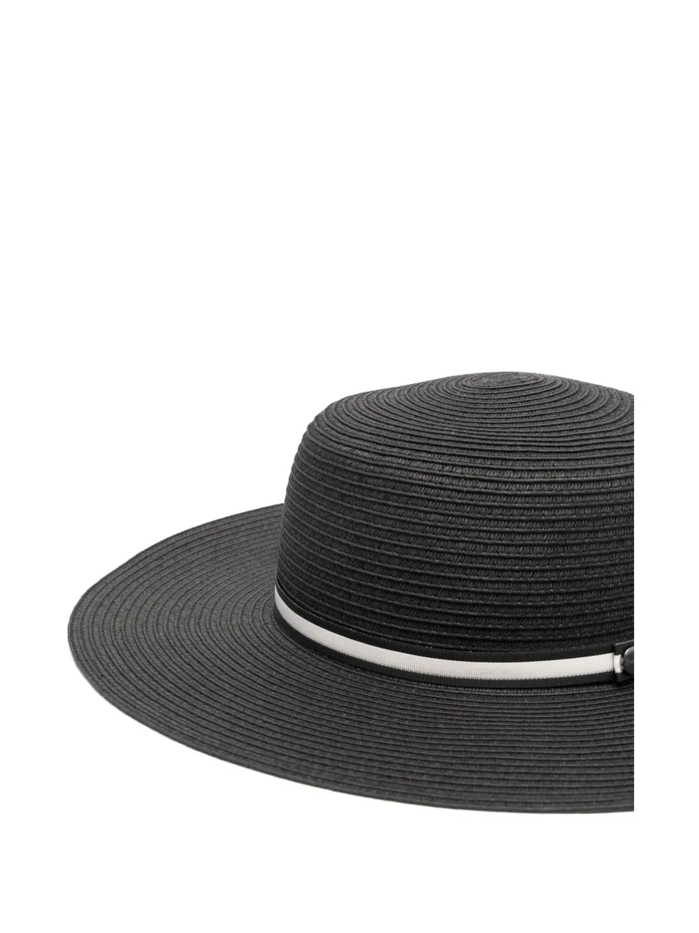 Borsalino braided paper hat - Zwart