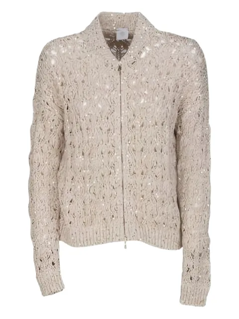 Eleventy lace-knit cardigan