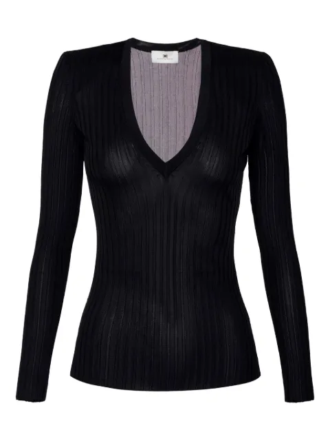 Elisabetta Franchi ribbed V-neck sweater
