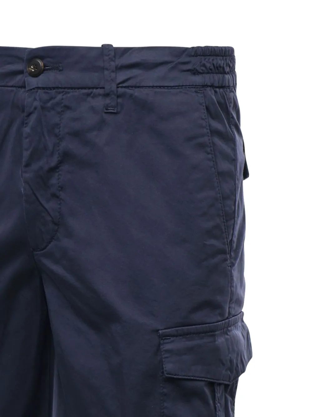Eleventy button-fastening cargo shorts Blauw