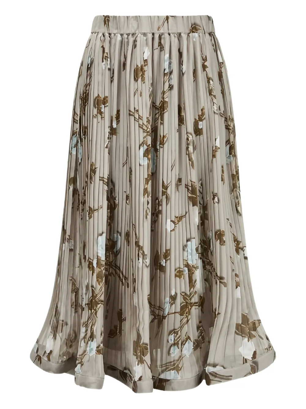 P.A.R.O.S.H. pleated floral skirt | Brown | Image 1