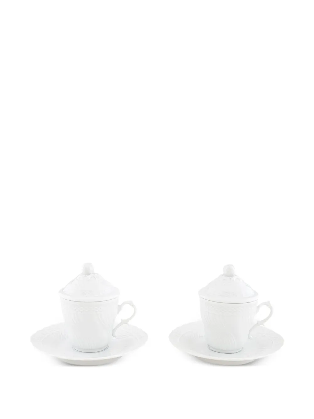 GINORI 1735 set de dos tazas de café texturizado | blanco | Image 1