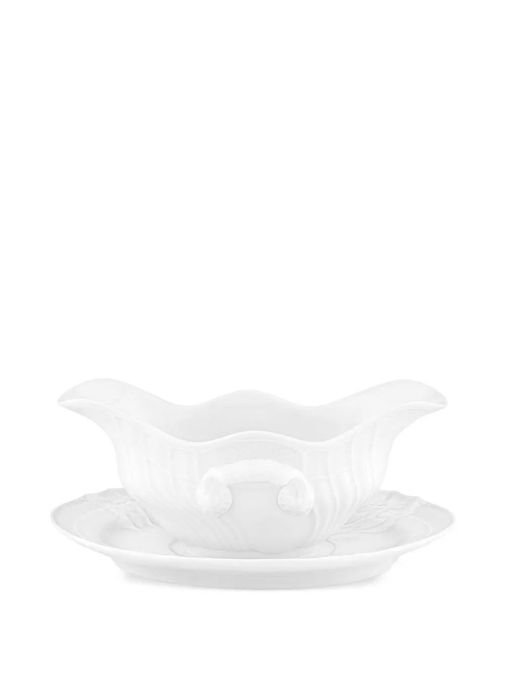 GINORI 1735 präglad såssnipa med handtag (14,2 cm) | vit | Image 1