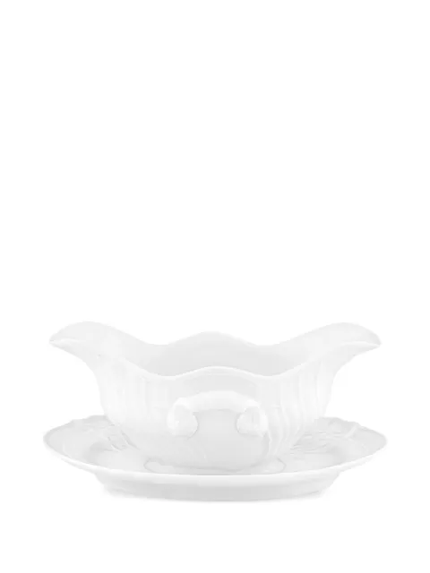 GINORI 1735 embossed handled gravy boat (14.2cm)