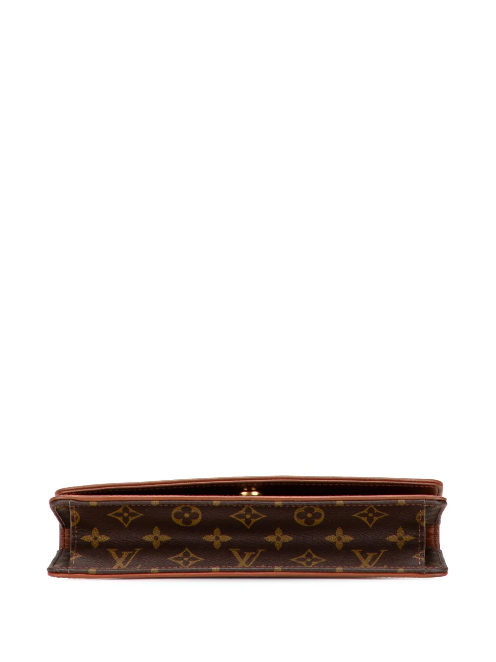 Pre-owned Louis Vuitton 1990 Monogram Pochette Dame Pm Clutch Bag In Brown