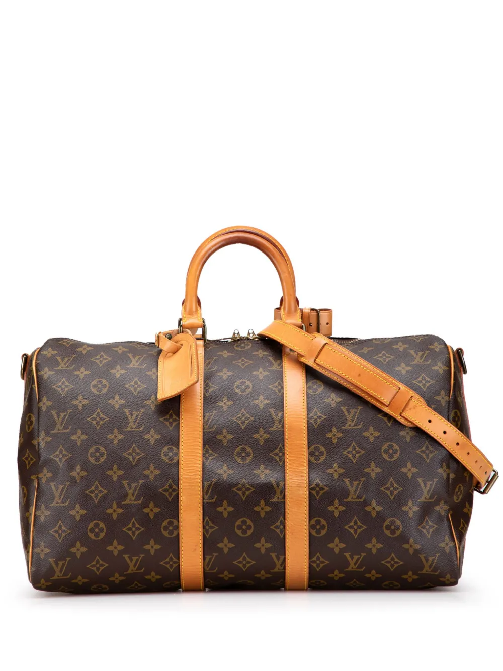 Louis Vuitton Pre-Owned 1996 モノグラム キーポル バンドリエール 45 ボストンバッグ - ブラウン Louis Vuitton Pre-Owned 1996 モノグラム キーポル バンドリエール 45 ボストンバッグ - ブラウン