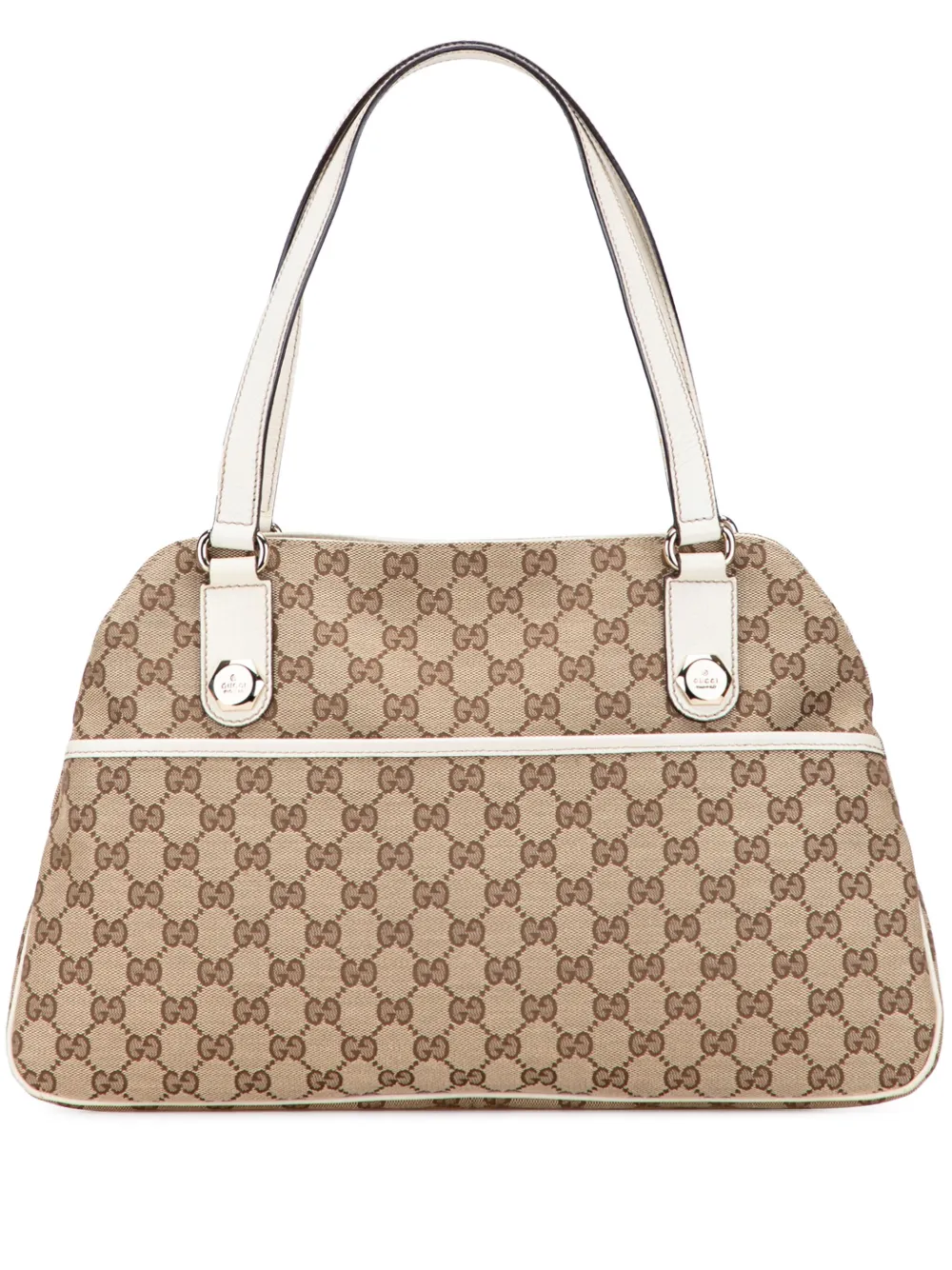 Pre-owned Gucci 2000-2015 Gg Canvas Charmy Shoulder Bag In Brown