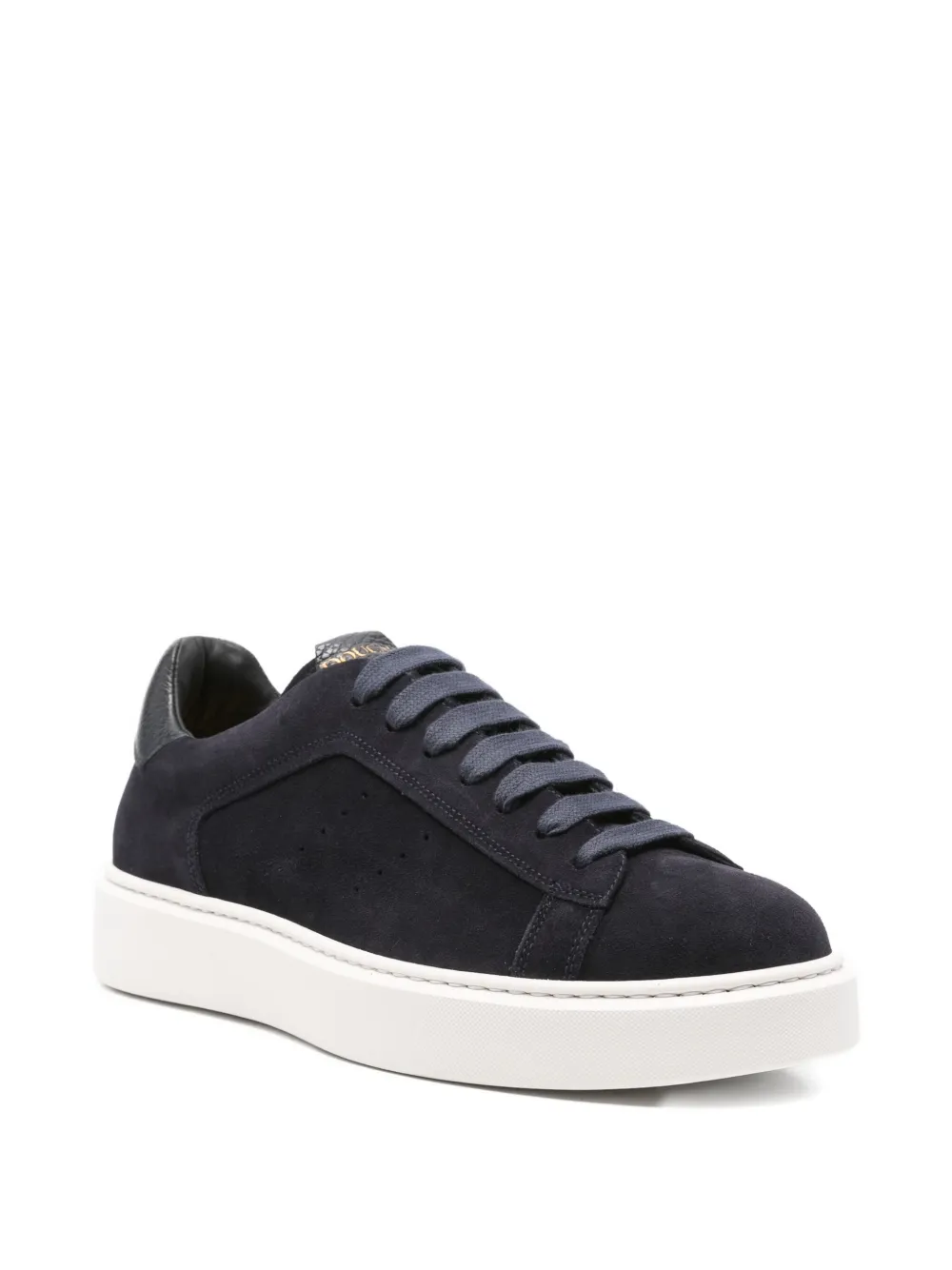 Doucal's Clay suede lace-up sneakers Blue