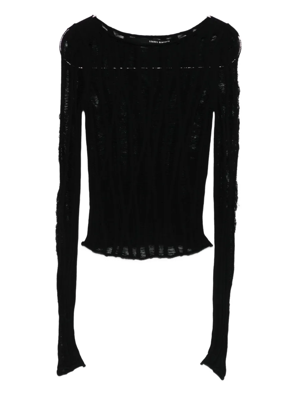 Isabel Benenato boat-neck sweater | Black | Image 1