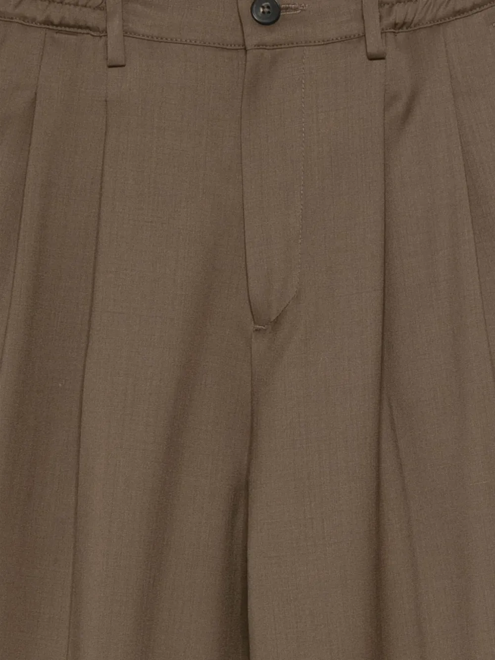 Low Brand Pleated Drawstring Trousers In Brown