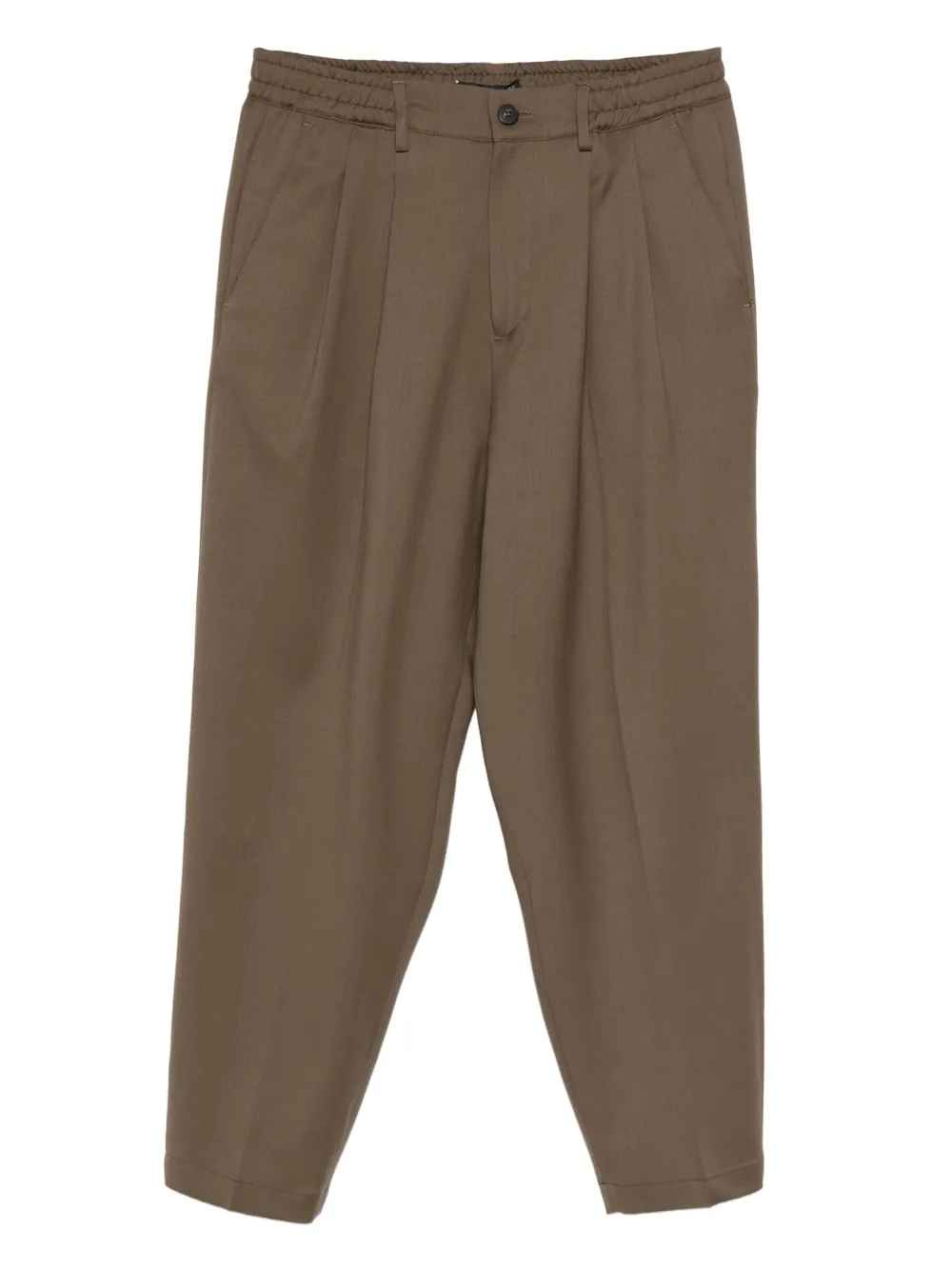 Low Brand pleated drawstring trousers | Brown | Image 1