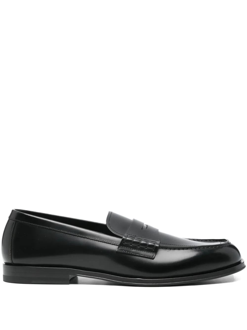 Henderson Baracco penny-strap leather loafers | Black | Image 1