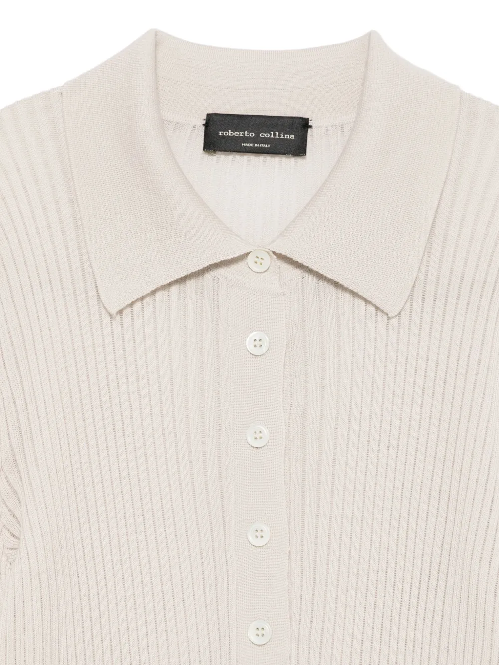 Roberto Collina Geribbeld poloshirt Beige