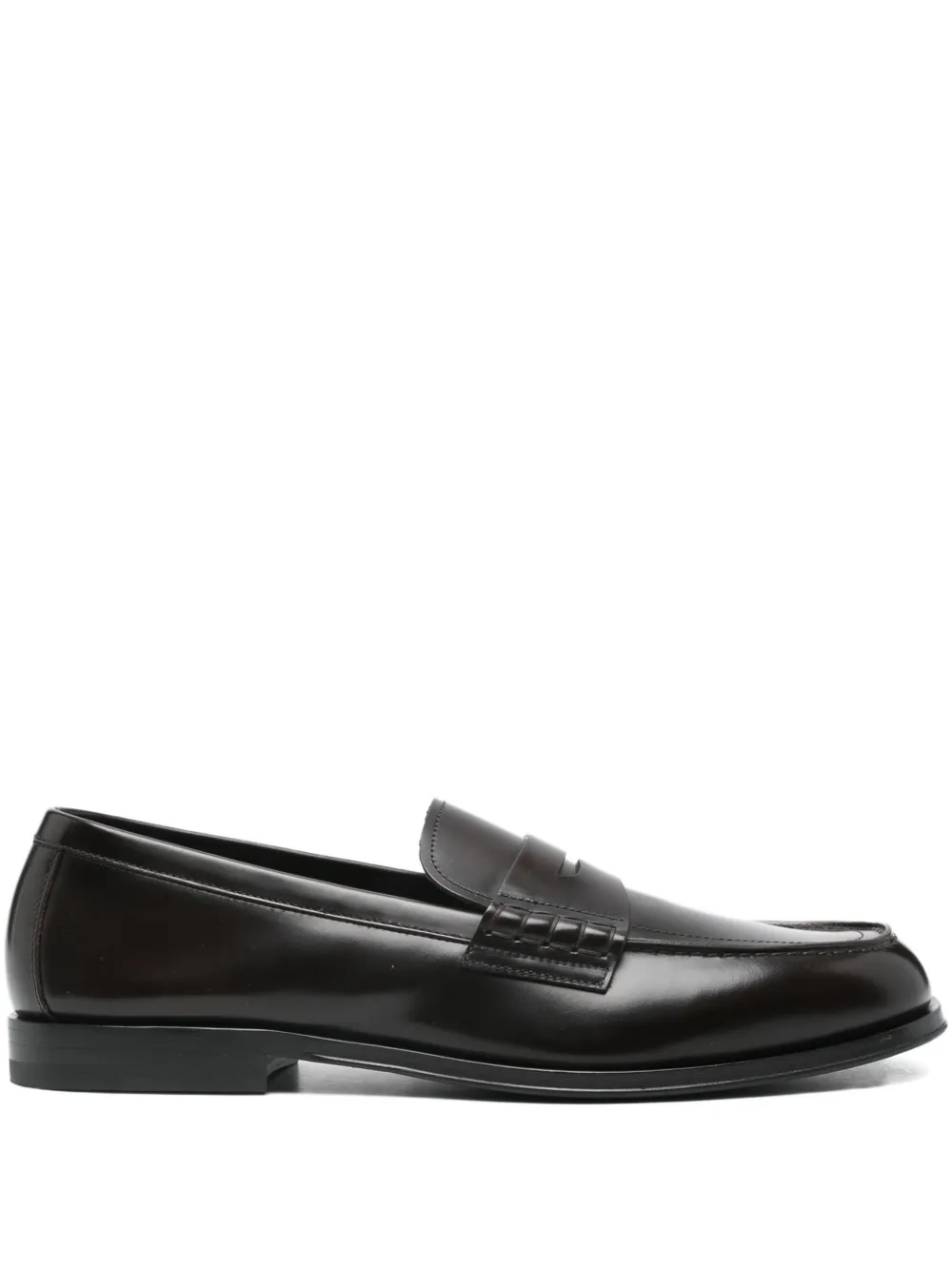 Henderson Baracco penny leather loafers Brown