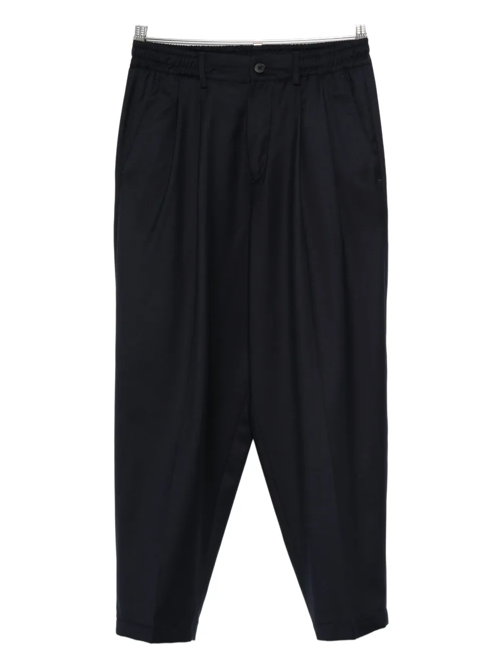 Low Brand Pleated Elastic-waist Trousers In Blue