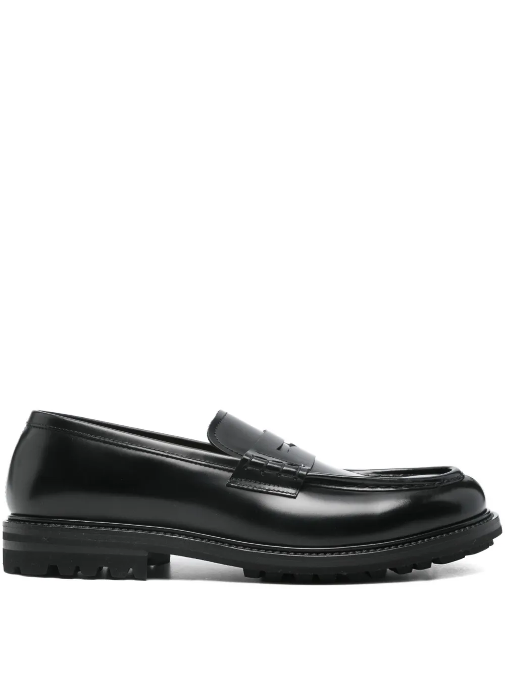 Henderson Baracco penny-strap leather loafers | Black | Image 1