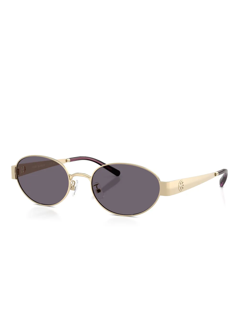 Tory Burch Miller Metal Oval Sunglasses In Blue